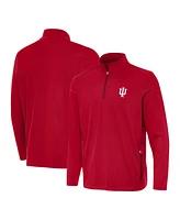 Antigua Men's Crimson Indiana Hoosiers Perilous Quarter-Zip Pullover Top