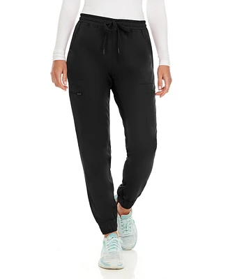 Medichic Women's Seven Pocket Cargo Scrub Pants Joggers with 4-Way Stretch
