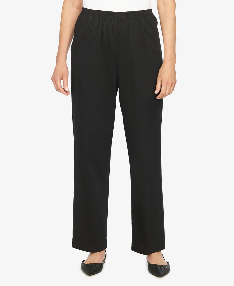 Alfred Dunner Petite Mid-Rise Casual Pants