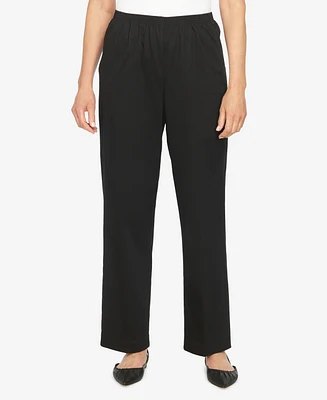 Alfred Dunner Petite Mid-Rise Casual Pants