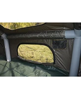 9.8' x 13' Air Glamping Tent: Easy Setup, Waterproof, 4-Season with Hand Pump, Mesh & Chimney (Army Green