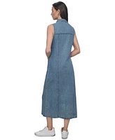 Dkny Jeans Women's Sleeveless Denim Maxi Dress - MFZ