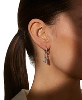 Eliot Danori Silver-Tone Cubic Zirconia Drop Earrings, Exclusively at Macy's