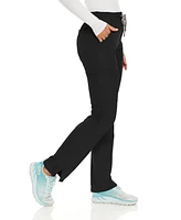 Medichic Plus Terri Stretch Straight Leg Six Pocket Cargo Scrub Pants, Black, 2X Large