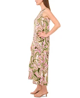 Msk Women's Paisley-Print Sleeveless Maxi Dress