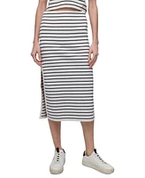Dkny Jeans Women's Striped Midi-Length Pencil Skirt - IVK
