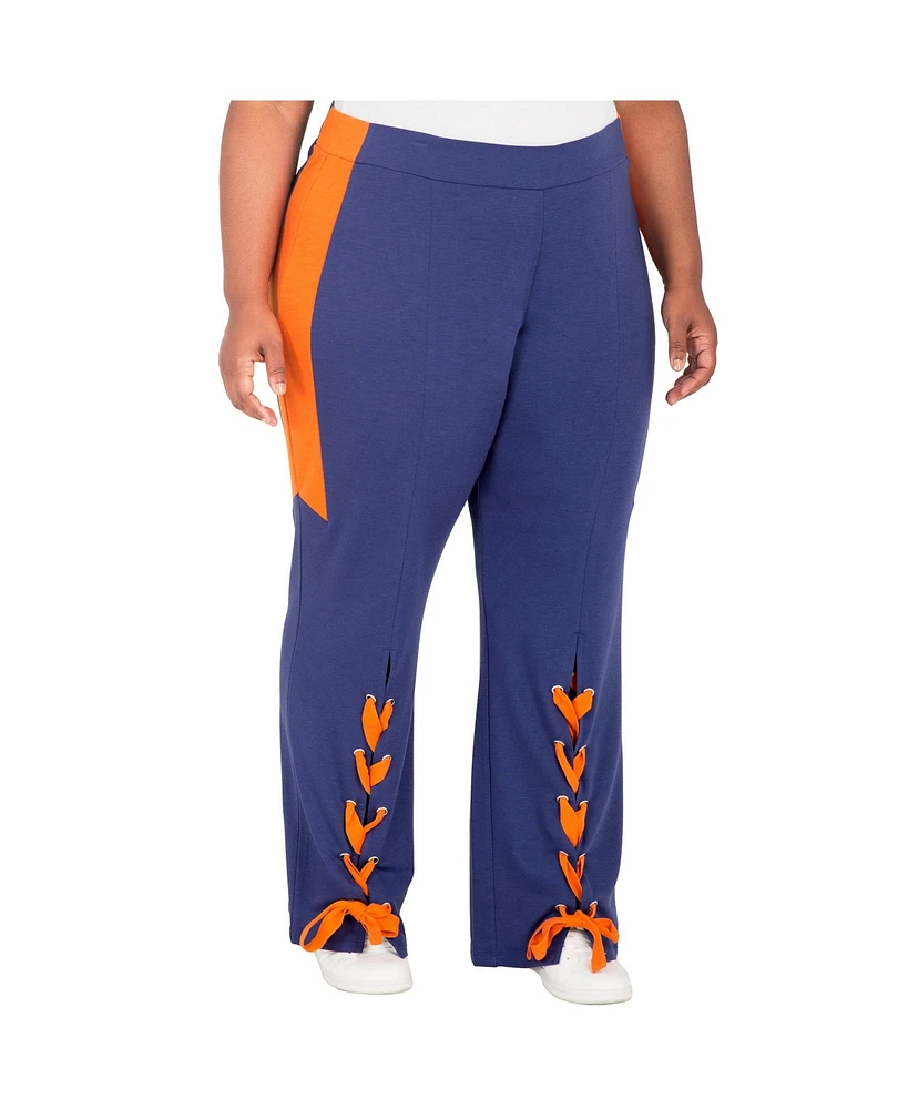 Poetic Justice Plus Side Stripe Lace Up Hem Pants