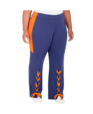 Poetic Justice Plus Side Stripe Lace Up Hem Pants