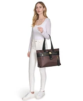 Calvin Klein Elora Nylon Mini Signature Top Zipper Tote Bag