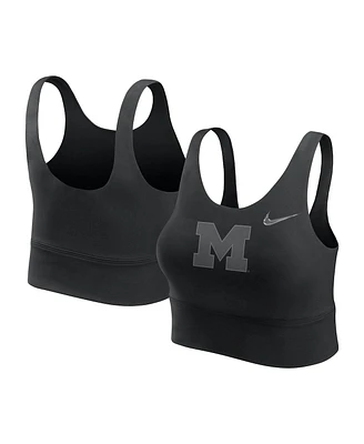 Nike Women's Black Michigan Wolverines Performance Longline Sports Bra