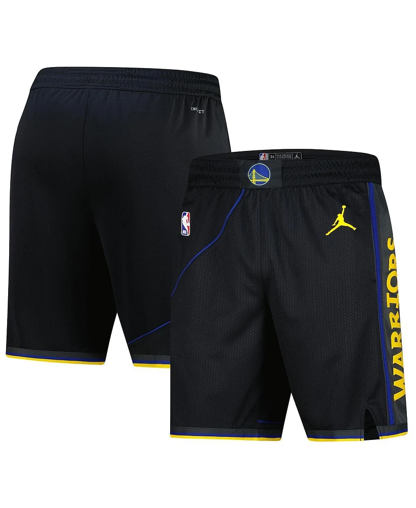 Jordan Men's Black Golden State Warriors 2024/25 Statement Edition Swingman Performance Shorts