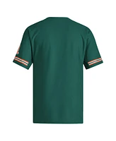 Adidas Men's Green Miami Hurricanes Reversible Retro Full-Button Baseball Jersey