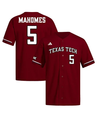 Adidas Men's Patrick Mahomes Red Texas Tech Raiders Replica Baseball Jersey