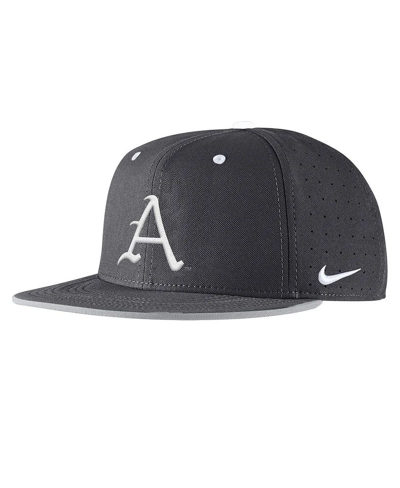 Nike Men's Anthracite Arkansas Razorbacks On-Field True Performance Baseball Fitted Hat