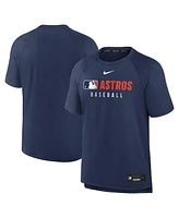 Nike Men's Navy Houston Astros Authentic Collection Pregame Raglan Performance T-Shirt
