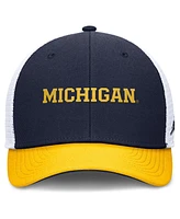 Jordan Men's Navy/Maize Michigan Wolverines Rise Adjustable Trucker Hat