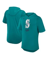 Nike Men's Aqua Seattle Mariners Tri-Blend Performance Hoodie T-Shirt