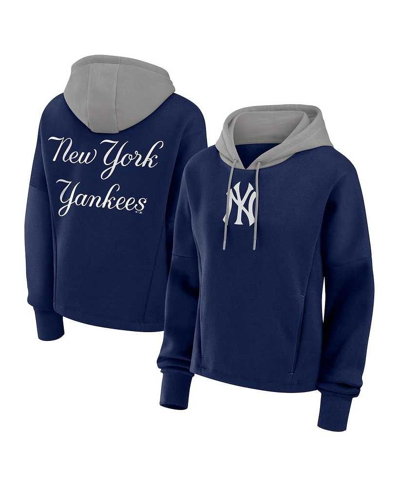 Fanatics Women's Navy New York Yankees Oversized Legacy Favorite Spectator Pullover Hoodie