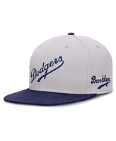 Nike Men's Gray Brooklyn Dodgers Cooperstown Collection True Performance Fitted Hat