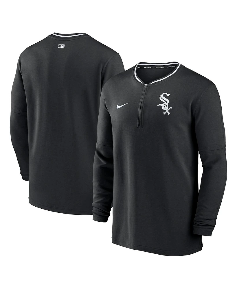 Nike Men's Black Chicago White Sox Authentic Collection Performance Half-Zip Top