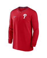 Nike Men's Red Philadelphia Phillies Authentic Collection Performance Half-Zip Top