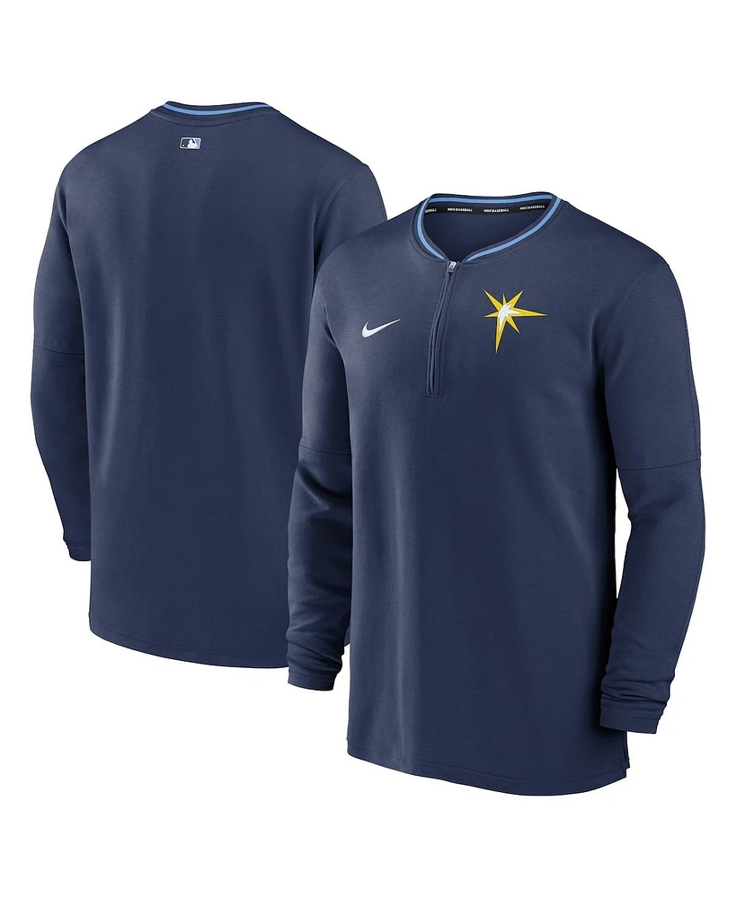 Nike Men's Navy Tampa Bay Rays Authentic Collection Performance Half-Zip Top