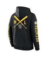 Fanatics Men's Black Milwaukee Brewers Big City Legacy Fleece Pullover Hoodie
