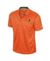 Colosseum Men's Orange Miami Hurricanes Sublimated Golf Polo Shirt