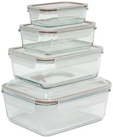 Sedona Kitchen 8-Piece Rectangular Glass Container Food Storage Set
