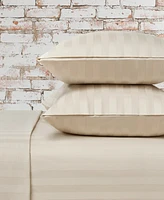 French Connection Damask Stripe 300-Thread Count Cotton Sateen -Pc. Sheet Set