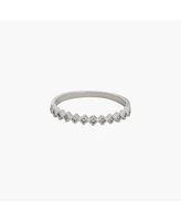 Thin Crystal Band Ring – Minimalist Band, Stackable Style
