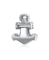 Bling Jewelry Nautical Anchor Rope Charm Bead in Sterling Silver for European Bracelets