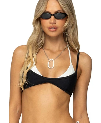 Edikted Women's Jessica Layered Bikini Top