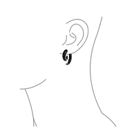 Bling Jewelry Round Swirl Spiral Tribal Fake Faux Ear Plug Taper Earrings Acrylic Resin Steel