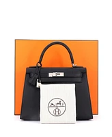 Pre-Owned HERMES Kelly Handbag Epsom with Palladium Hardware
