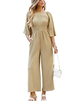 Cupshe Women's Square Neck Straight Leg Jumpsuit
