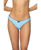 Edikted Women's Golden Ruffle Edge Bikini Bottom