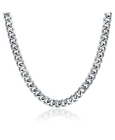Bling Jewelry Heavy Duty Biker Jewelry Solid Black Gold Plated Stainless Steel Curb Link Chain Necklace 10MM