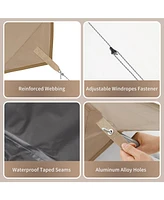Naturehike Camping Tent Tarp with Poles, Waterproof Pu 18000mm+, Anti-uv UPF2000+ Camping Sun Shelter Rain Fly, Camping Tent Canopy