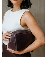 Able Avery Dopp Kit Bag, Chocolate Brown