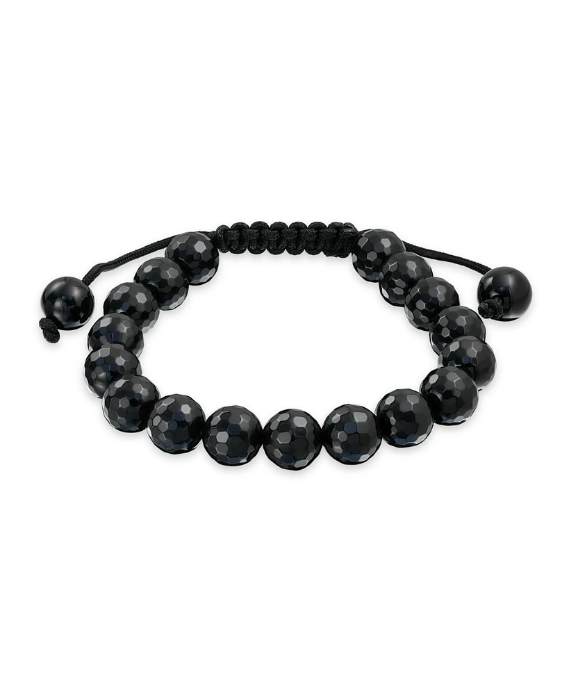 Bling Jewelry Natural Multi Stones Strand Stackable 10MM Bead Bracelet Cord String Adjustable