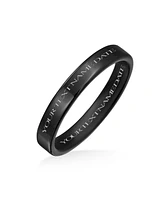 Bling Jewelry Plain Simple Thin Flat Band Rings Polished Titanium Comfort Fit 3MM