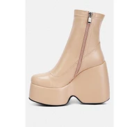Purnell Womens High Platform Ankle Boots