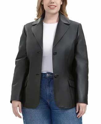 Bgsd Plus Ruth Leather Blazer Jacket