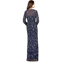 Lara Women's Sheath Gown with Long Sleeve Jacket