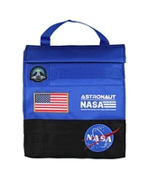 Nasa Astronaut Meatball Logo Insulated Roll Top Lunch Box Bag Tote With Embroidered Patches Details