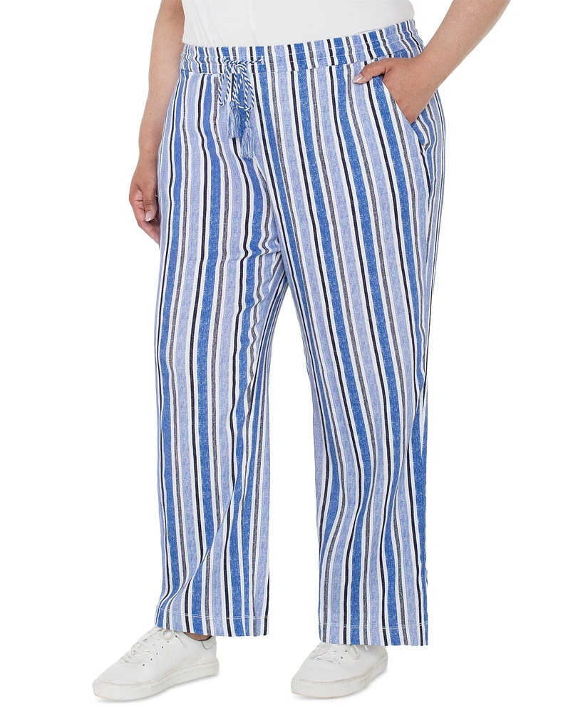 Liverpool Los Angeles Plus Pull-On Drawstring Wide-Leg Pants