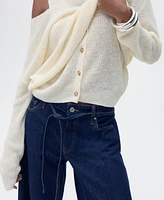 Mango Women's Buttoned Chunky Knit Sweater Vest