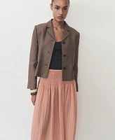 Mango Women's Gathered Midi Skirt