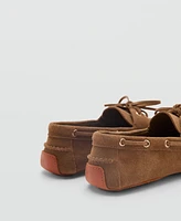 Mango Women's Suede Boat Shoes